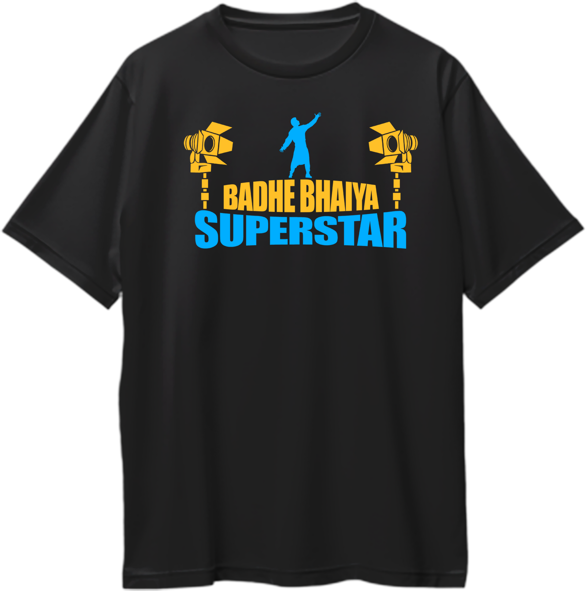 Badhe Bhaiya Superstar oversized T-shirt in black cotton – perfect gift for elder brothers
