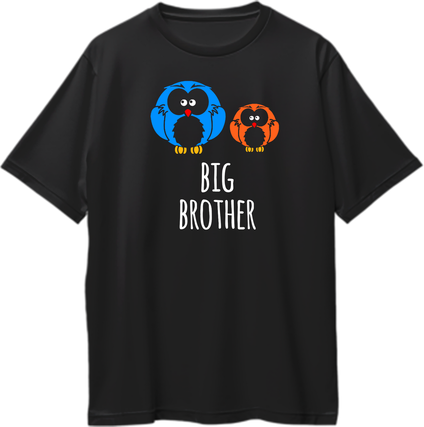 Big Brother oversized t‑shirt with cute owl duo print – perfect Rakhi, Bhai Dooj & birthday gift for brothers