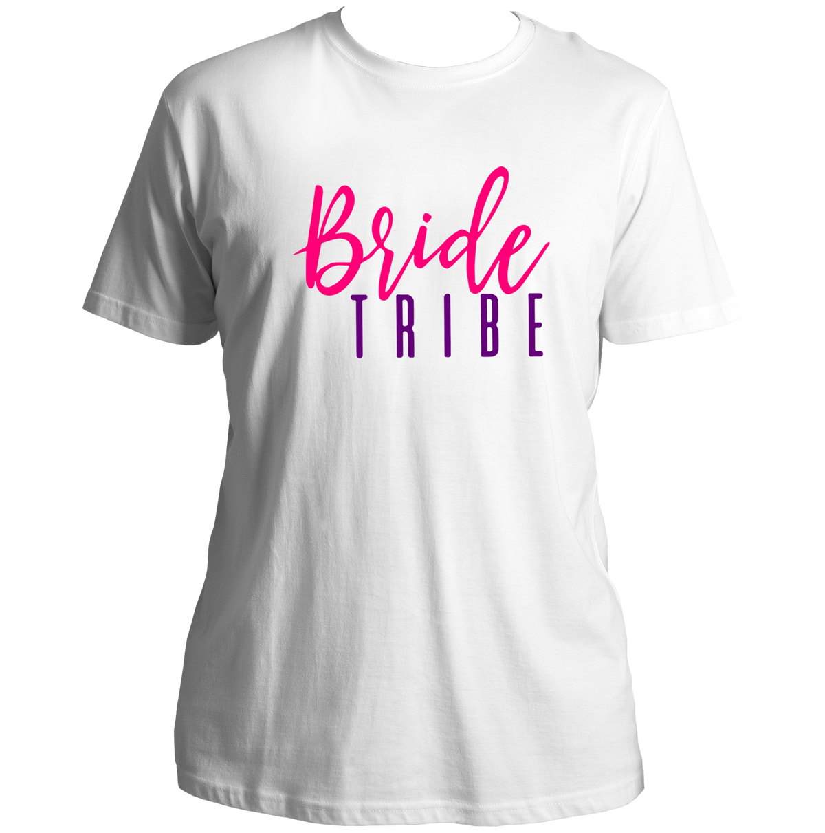 White Bride Tribe Unisex T-Shirt by Garrari for pre-wedding photoshoot and bridal celebration