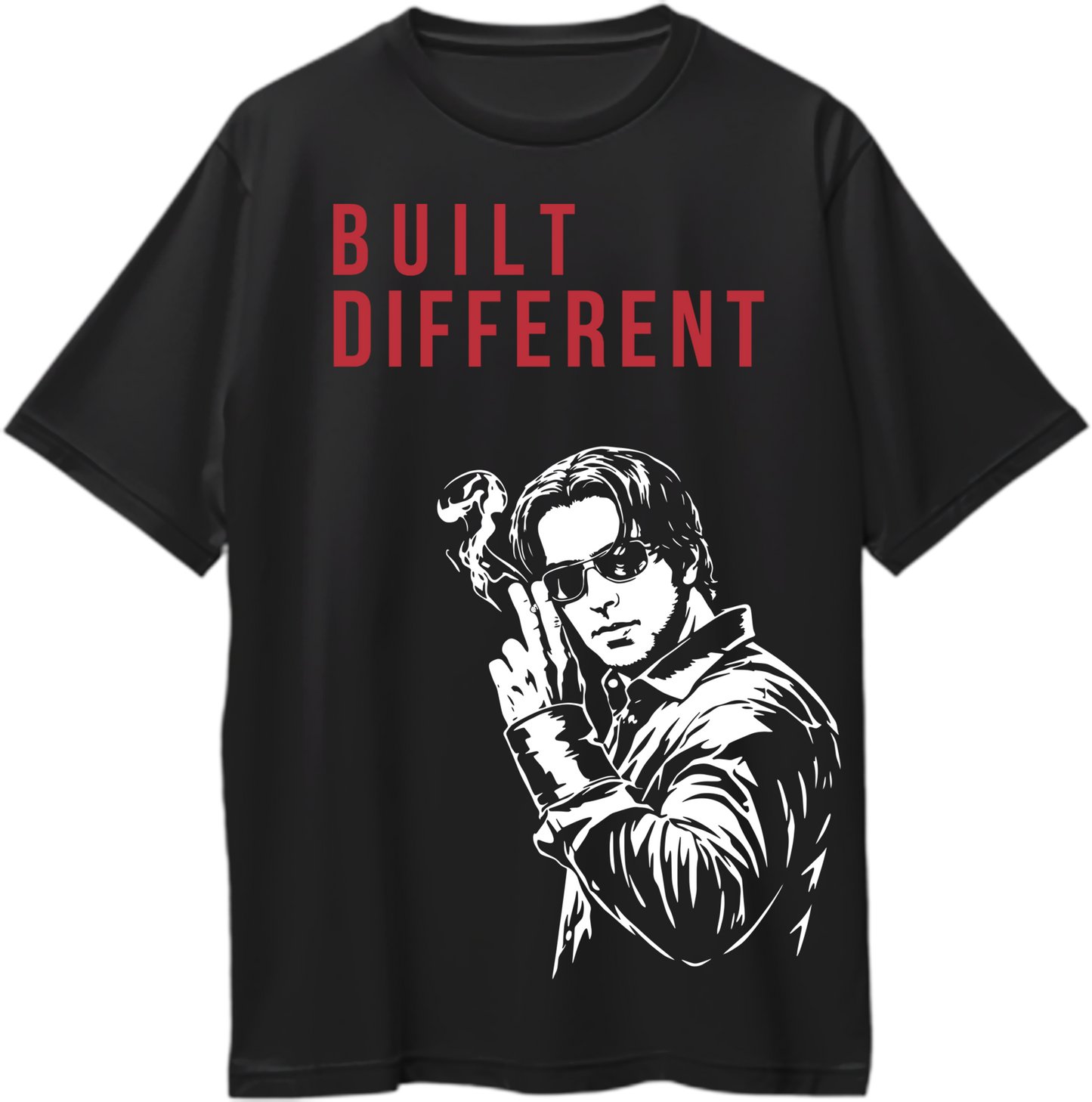 radhe built different oversized black t-shirt inspired by tere naam movie