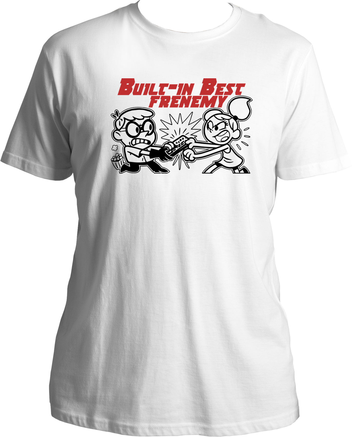 Built-In Best Frenemy Unisex Regular Fit T-Shirt | Funny Rakhi & Bhai Dooj Gift for Siblings