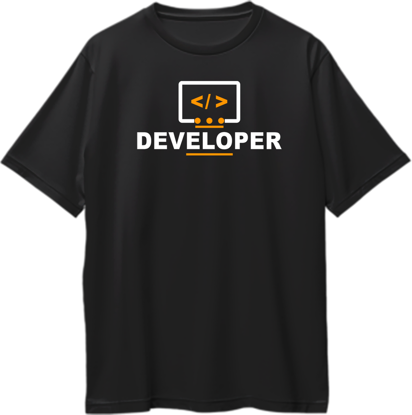 Developer Oversized T-Shirt with coding icon and programmer typography by Garrari