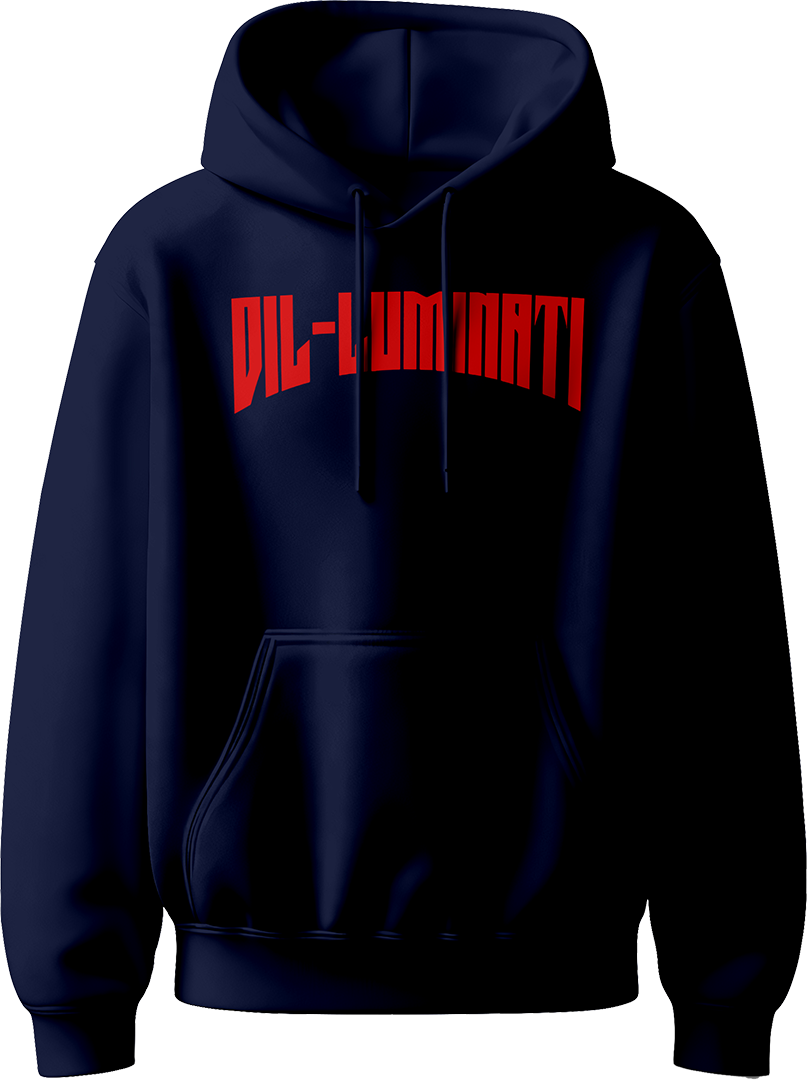 Dil-Luminati Diljit Dosanjh Unisex Hoodie with bold "Dil-Luminati" design inspired by Diljit Dosanjh’s 2024 Tour, perfect for his fans and concert-goers.