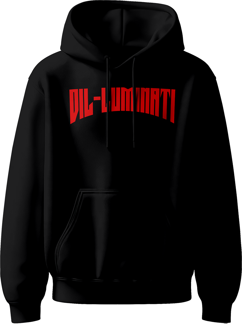 Dil-Luminati Diljit Dosanjh Unisex Hoodie with bold "Dil-Luminati" design inspired by Diljit Dosanjh’s 2024 Tour, perfect for his fans and concert-goers.