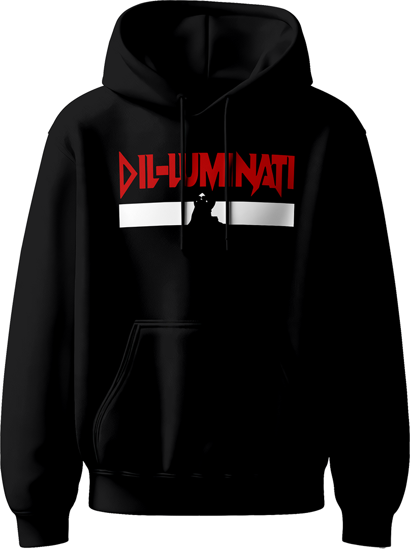 Dil-Luminati Diljit Dosanjh Unisex Hoodie with bold "Dil-Luminati" design inspired by Diljit Dosanjh’s 2024 Tour, perfect for his fans and concert-goers.