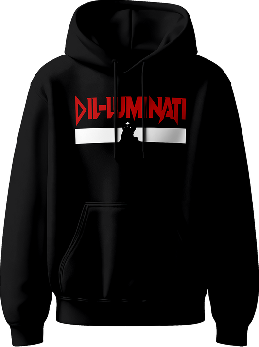Dil-Luminati Diljit Dosanjh Unisex Hoodie with bold "Dil-Luminati" design inspired by Diljit Dosanjh’s 2024 Tour, perfect for his fans and concert-goers.