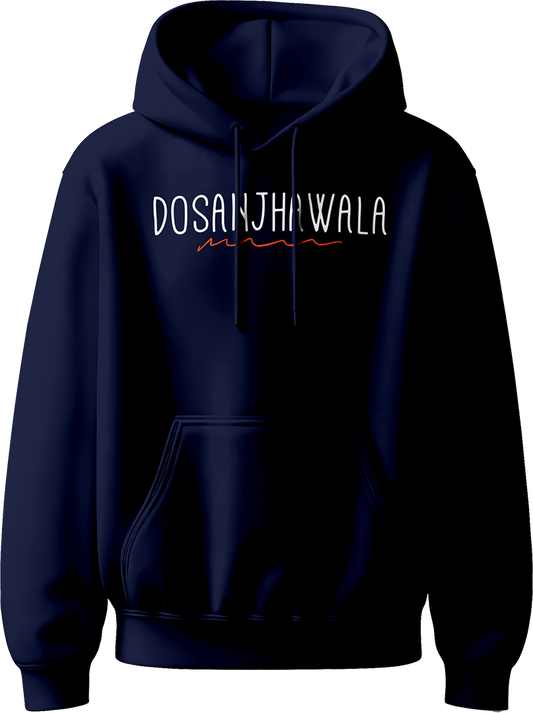 Dosanjhawala Diljit Dosanjh Unisex Hoodie with bold “Dosanjhawala” text, perfect for fans of Diljit’s music and his 2024 Dil-Luminati Tour.