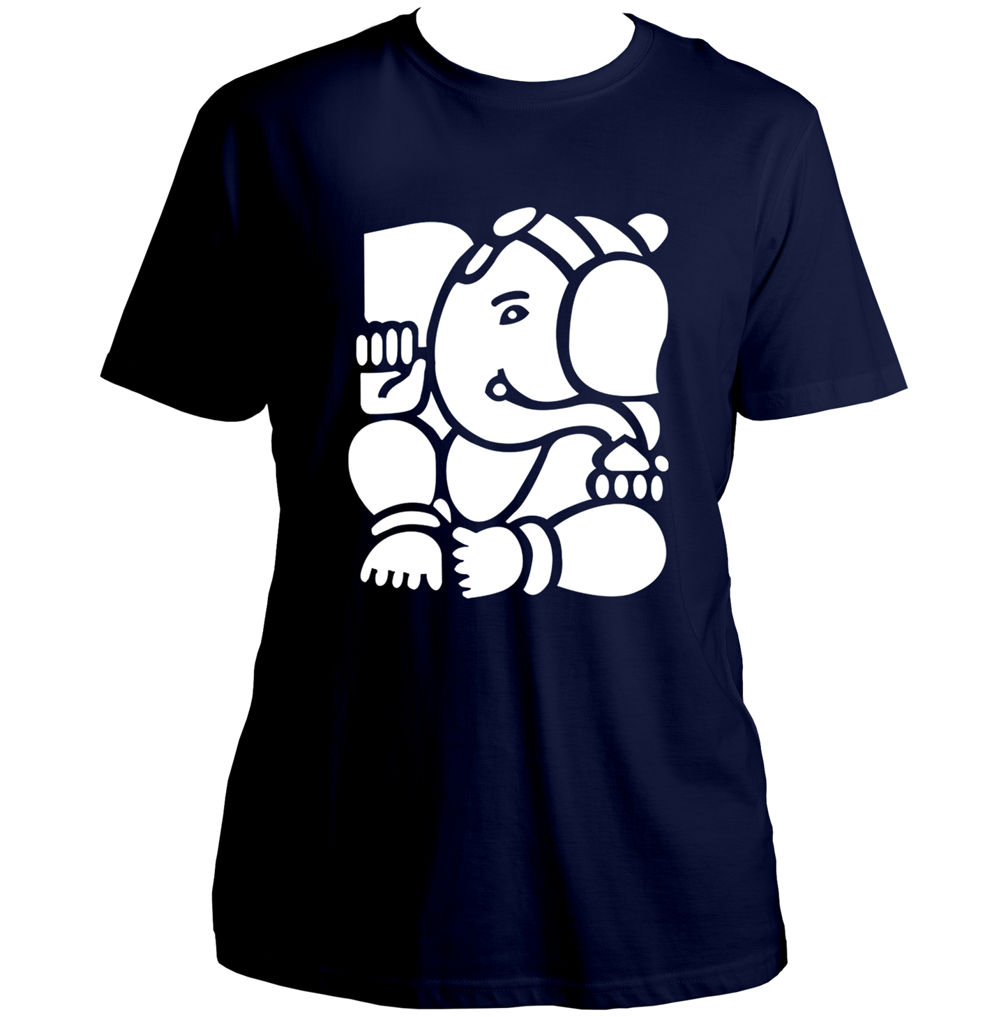 Ganpati navy blue unisex T-shirt with Lord Ganesha devotional graphic by Garrari