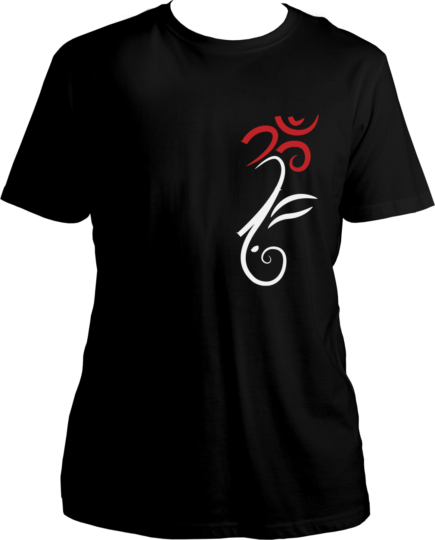 Front view of Om Ganesha Unisex T-Shirt featuring the Om symbol and Lord Ganesha design.