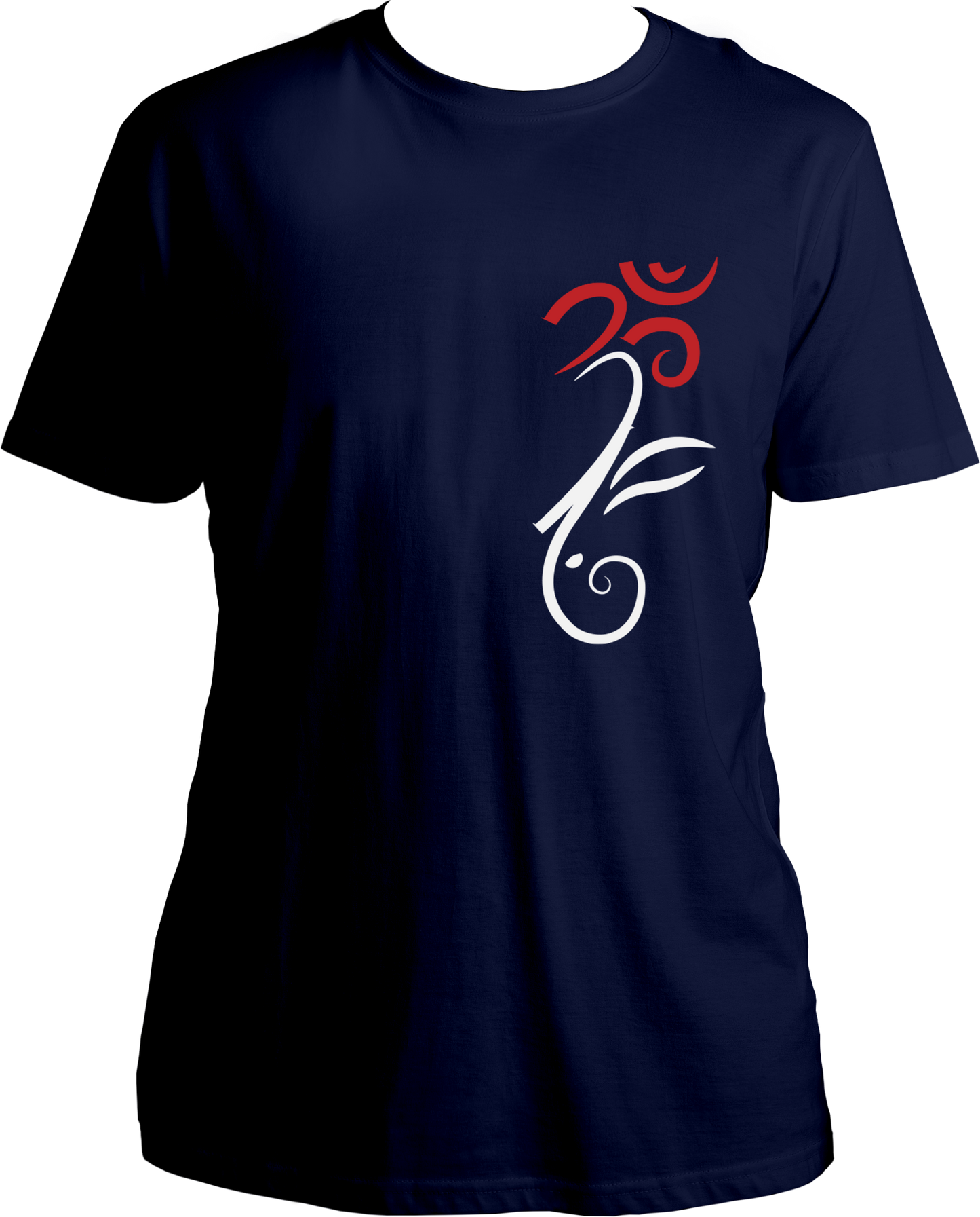 Front view of Om Ganesha Unisex T-Shirt featuring the Om symbol and Lord Ganesha design.