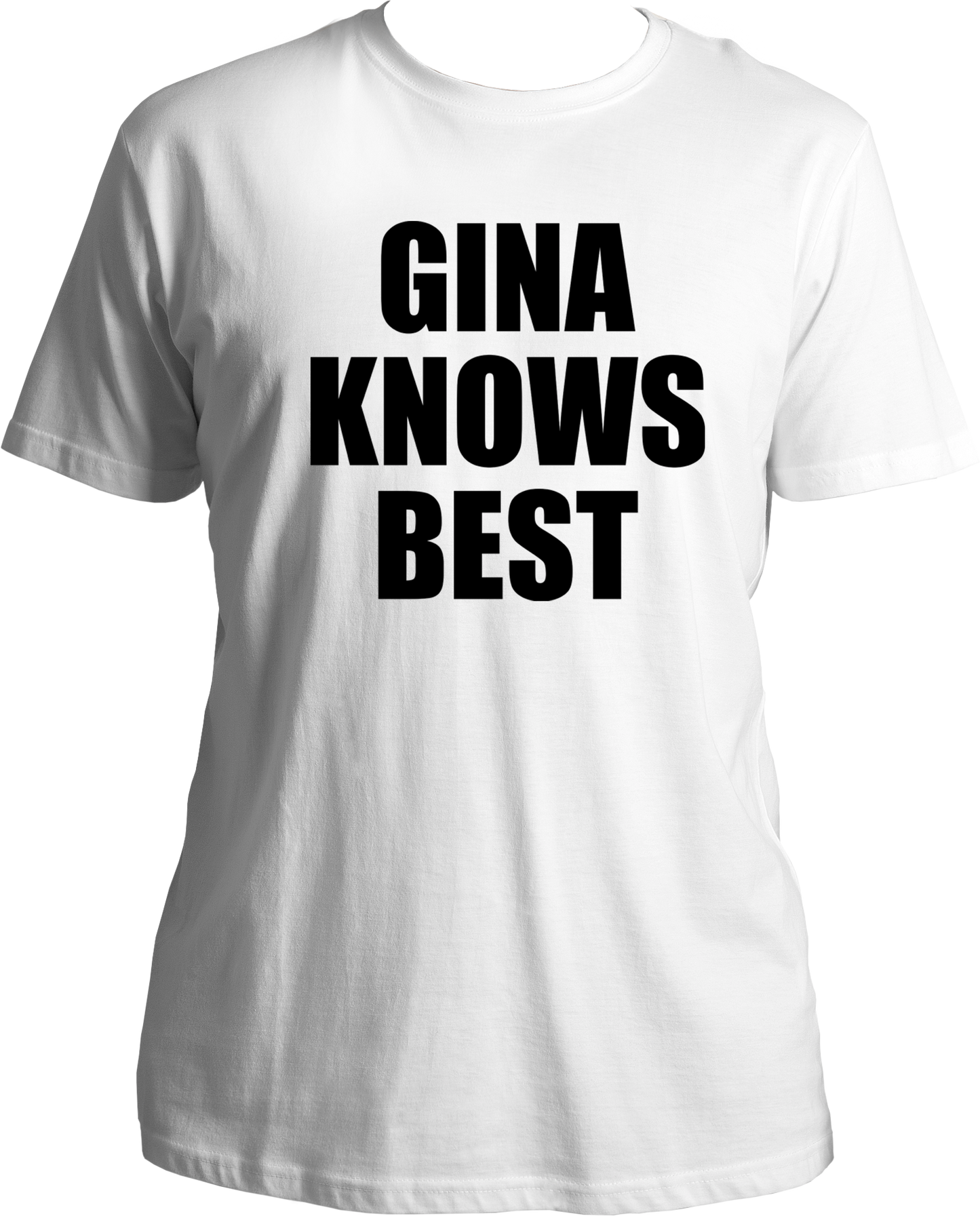 Welcome to our T-shirt universe, where fandom meets fashion! Introducing our Unisex Cotton T-shirt from the TV Shows category, specifically under the Brooklyn Nine-Nine subcategory. Get ready to flaunt your love for the show with our hilarious "Gina Knows Everything" print!