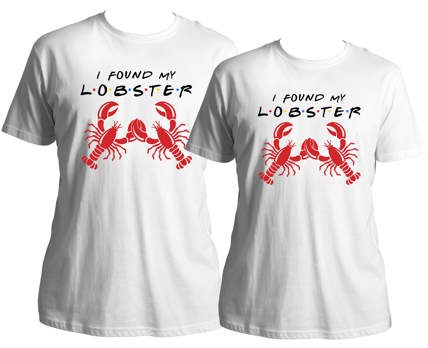 "Get ready to show off your 'lobster love' with our I Found My Lobster Couple Combo Unisex T-Shirts! Made with 100% cotton, these comfortable tees are specially designed for couples who are made for each other. Don't wait any longer, order now and celebrate your special bond with your partner!"