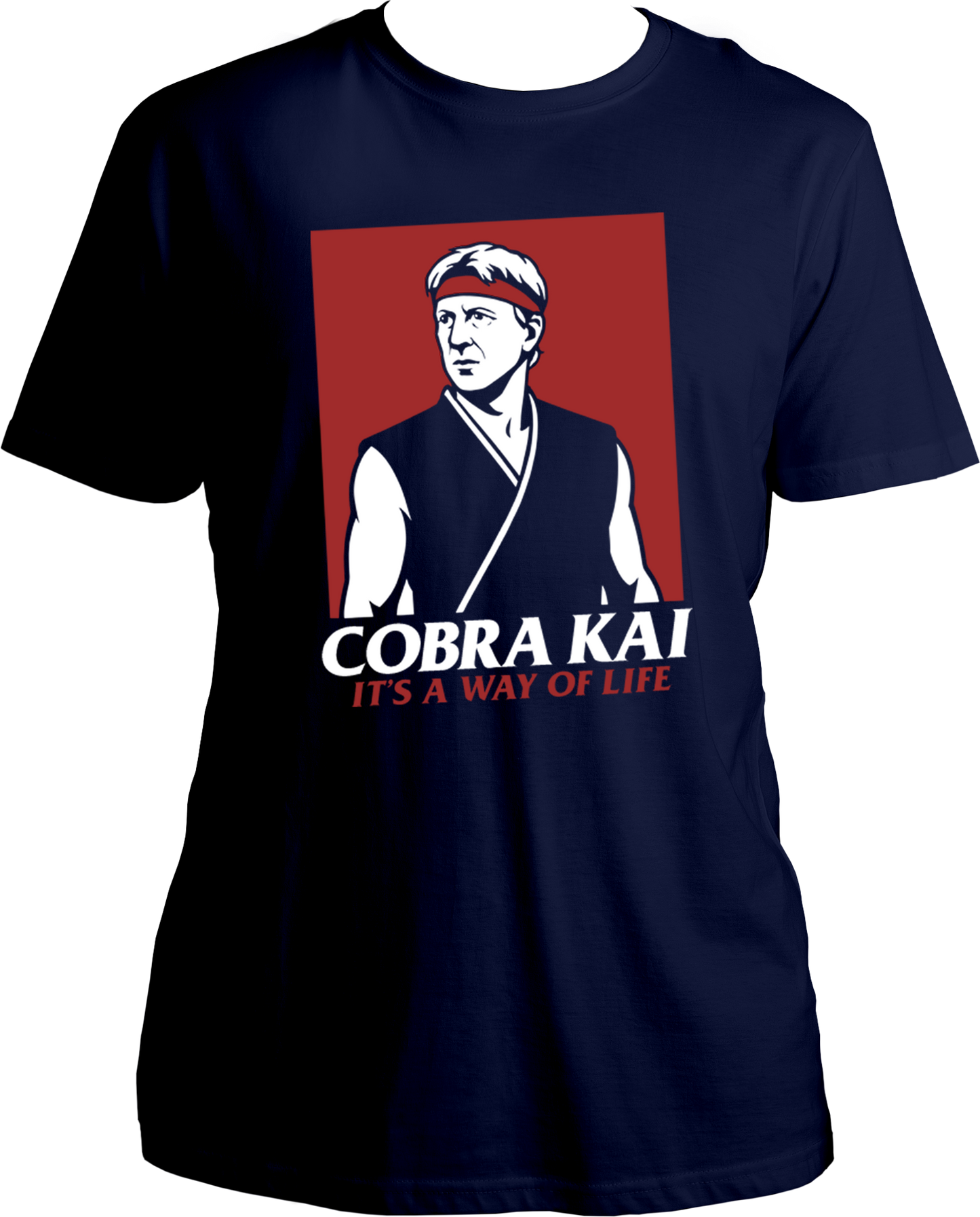 Cobra Kai regular fit unisex T-shirt with It’s a Way of Life slogan and Johnny Lawrence graphic
