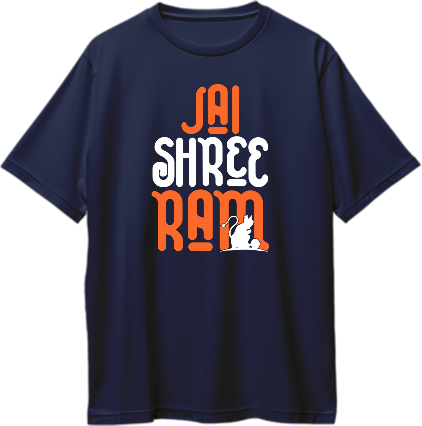 Jai Shree Ram oversized unisex t-shirt with divine Shri Ram design, perfect for Ram Bhakts and spiritual seekers celebrating Ayodhya and Ram Mandir.