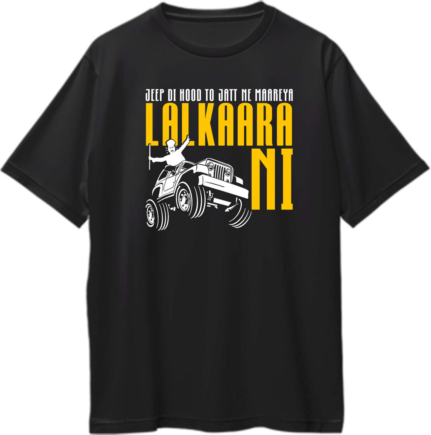 Lalkaara Diljit Dosanjh Oversized Unisex T-Shirt featuring bold typography representing Diljit’s iconic shout and fan connection.
