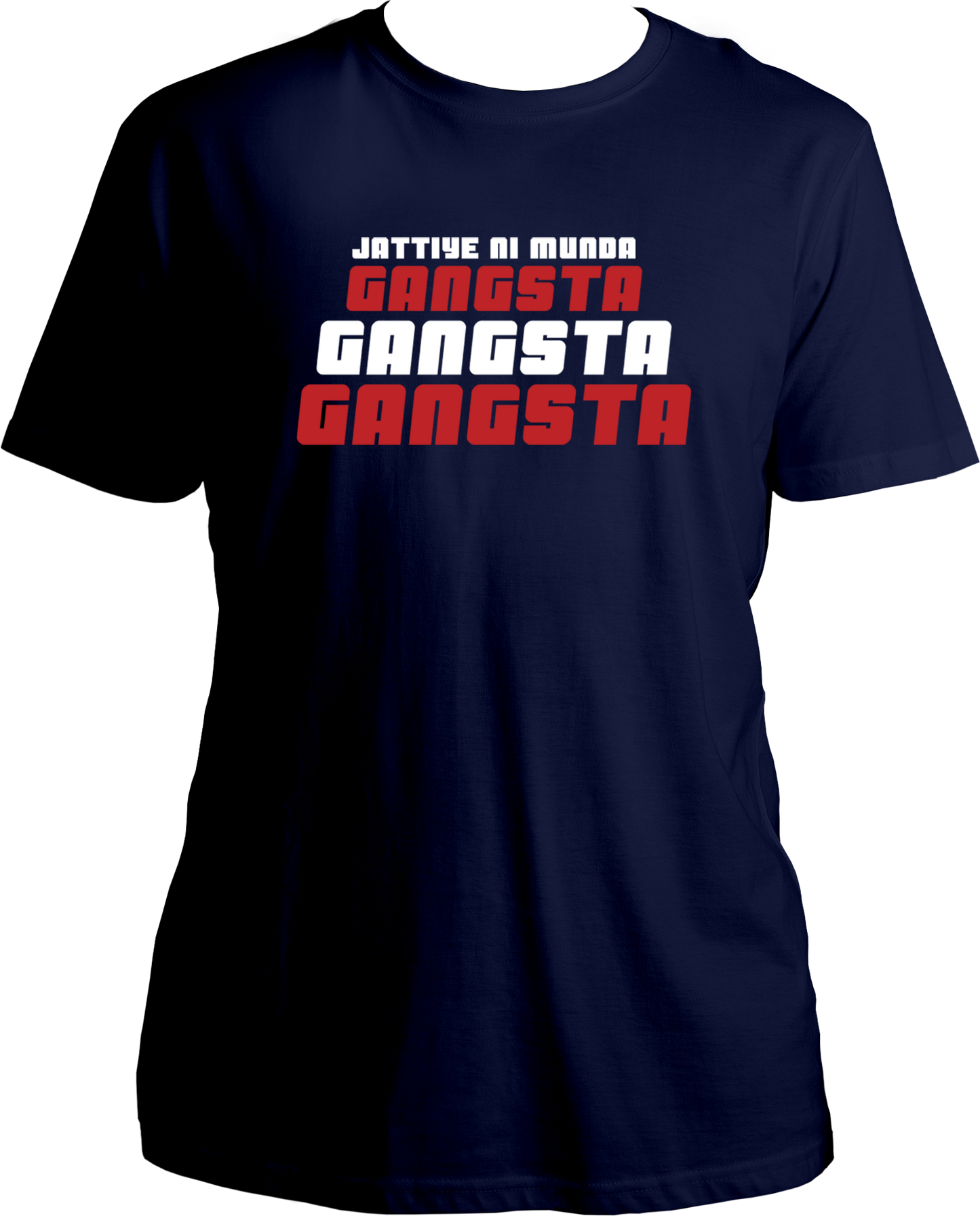 Munda Gangsta Karan Aujla T-Shirt with bold lyrics from the hit Punjabi song Gangsta.
