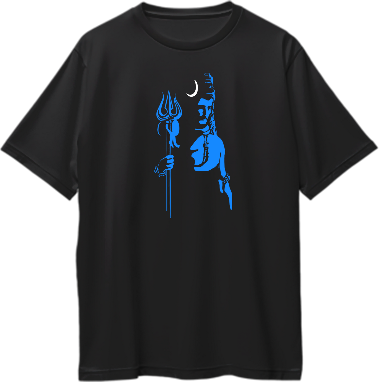 Neelkanth Oversized Unisex T-Shirt featuring a design inspired by Lord Shiva’s blue throat, symbolizing strength and divine power.