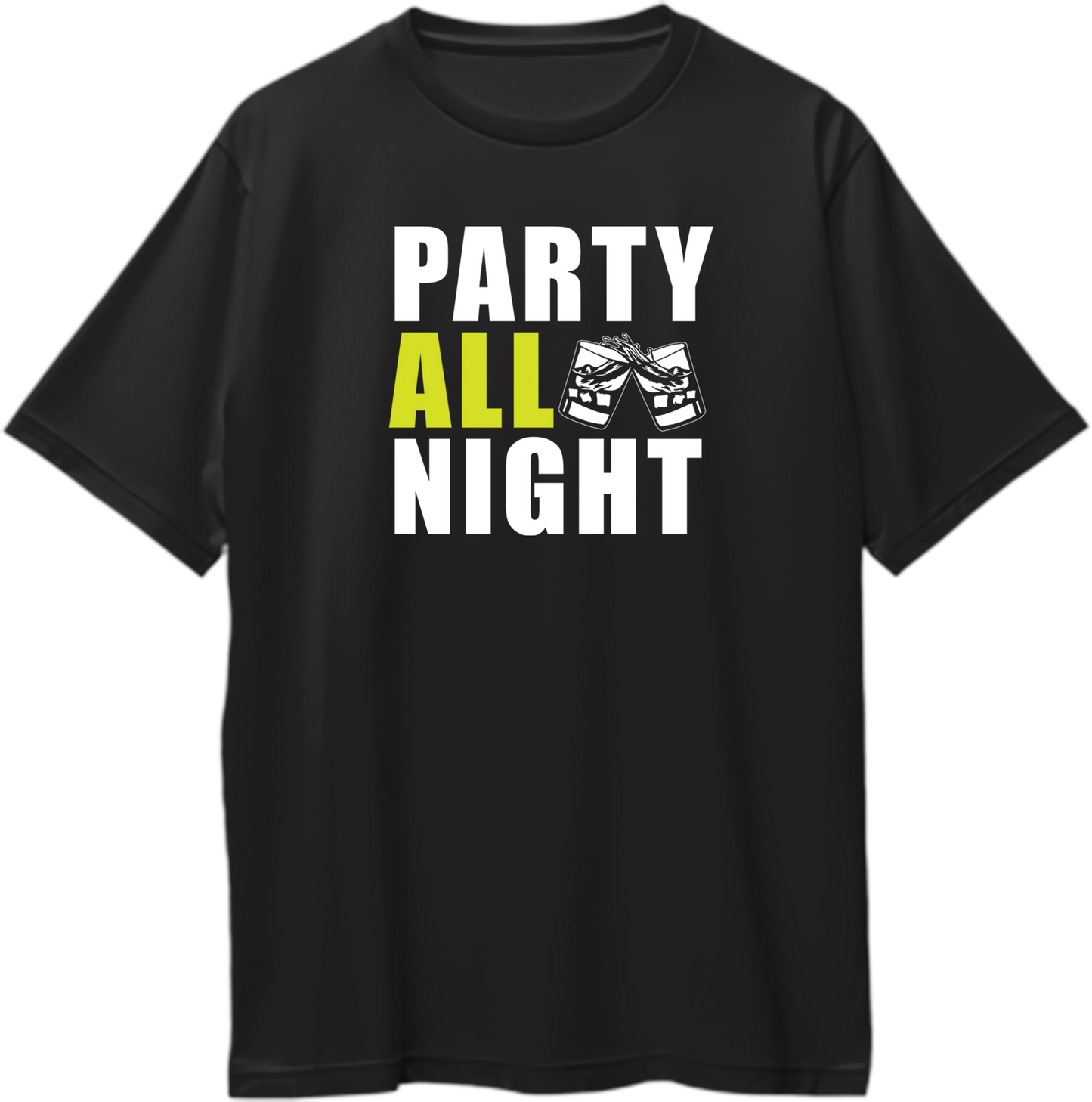 Party All Night oversized unisex T-shirt – premium Yo Yo Honey Singh fan merch for concerts, clubbing & streetwear, available on Garrari.com.