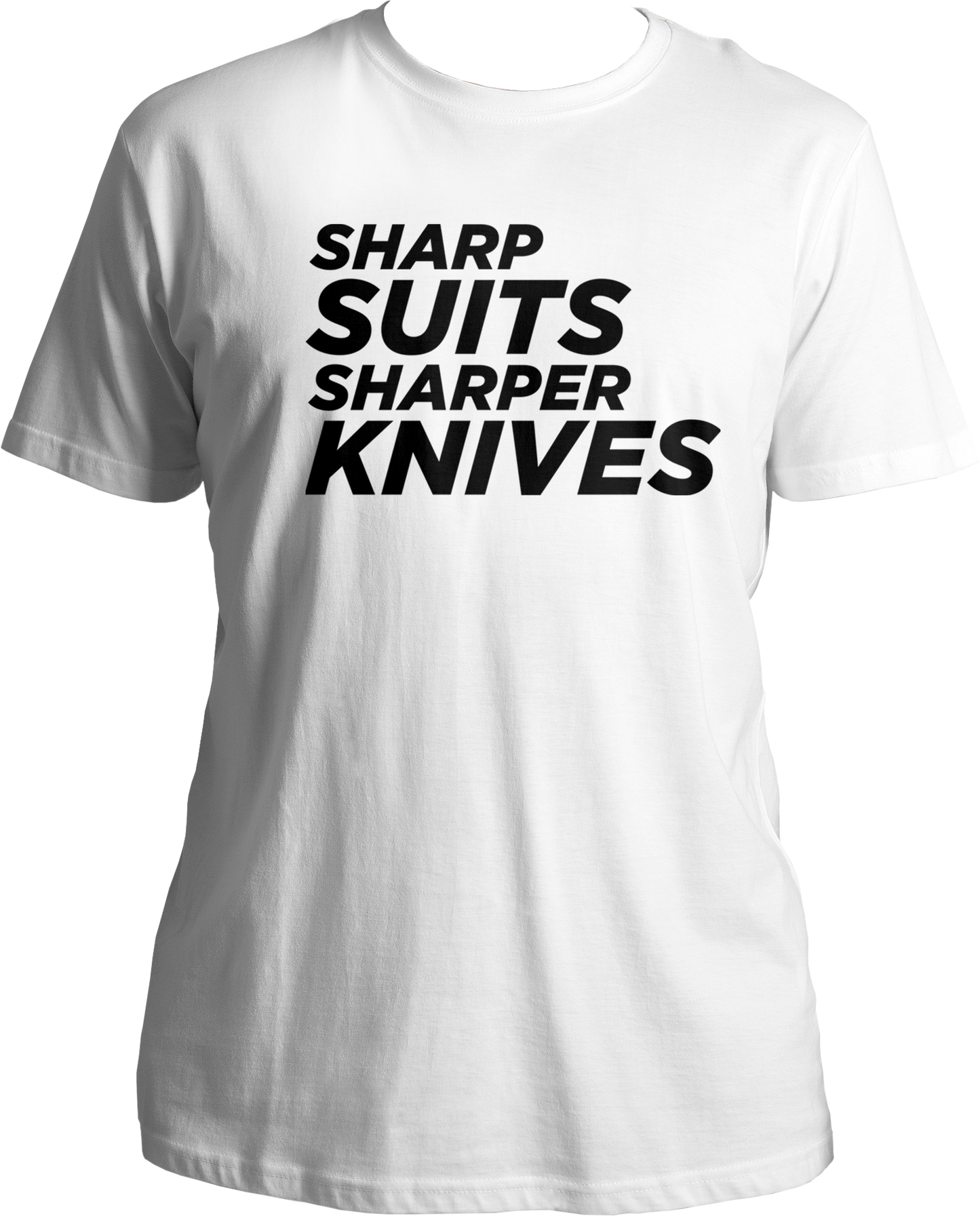 Crafted with comfort and style in mind, our Unisex Cotton Round Neck T-Shirt pays homage to the essence of The Gentlemen. Featuring a sleek design that reads "Sharp Suits Sharper Knives," this tee embodies the show's sophisticated yet edgy vibe. Made from high-quality cotton, it ensures a soft and breathable feel for all-day comfort.