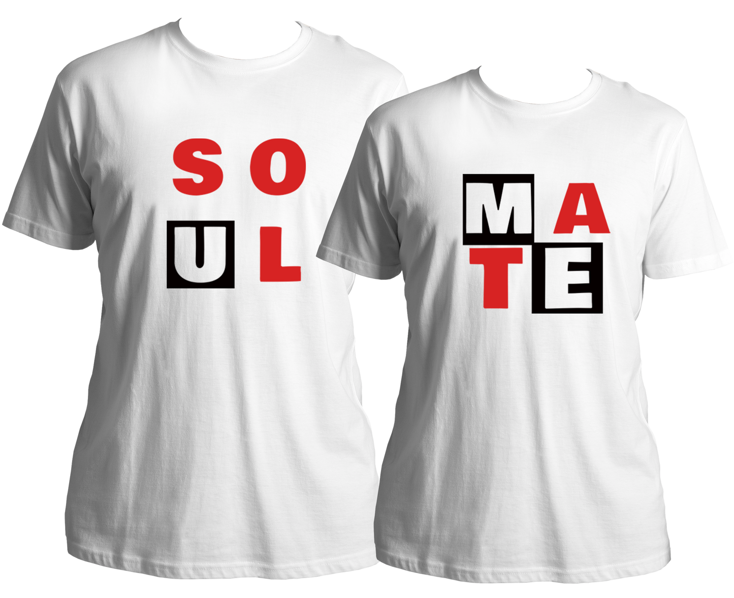 Celebrate your special bond with our Soul Mate Couple Combo Unisex T-Shirts. Made with 100% cotton and love, these specially designed t-shirts are perfect for anniversaries, outings, and Valentine's Day. Love is in the air with this amazing couple combo for both husband and wife, or boyfriend and girlfriend. Make us a part of your cherished memories!