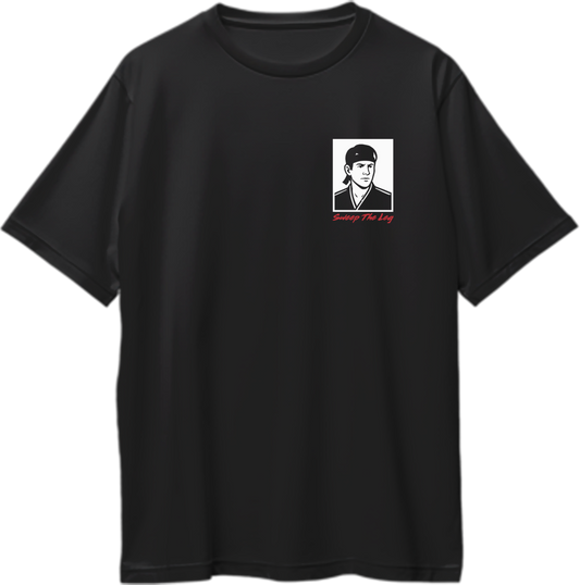 Cobra Kai karate oversized unisex T-shirt with Sweep The Leg quote graphic