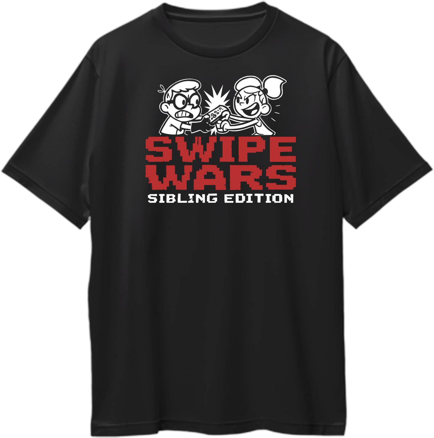 Swipe Wars – Sibling Edition Unisex Oversized T-Shirt