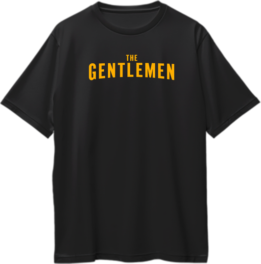 Oversized unisex t-shirt featuring a design inspired by The Gentlemen show, perfect for fans.