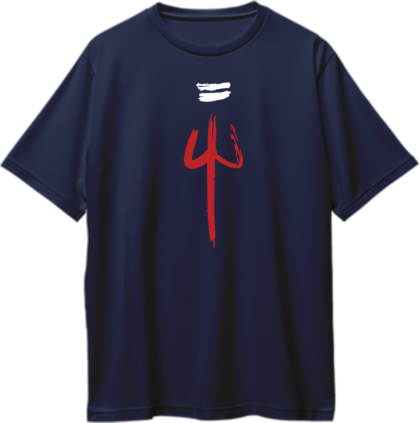 The Trishula Oversized Unisex T-Shirt featuring Lord Shiva’s Trishul and Tilak design, symbolizing strength and spiritual energy.