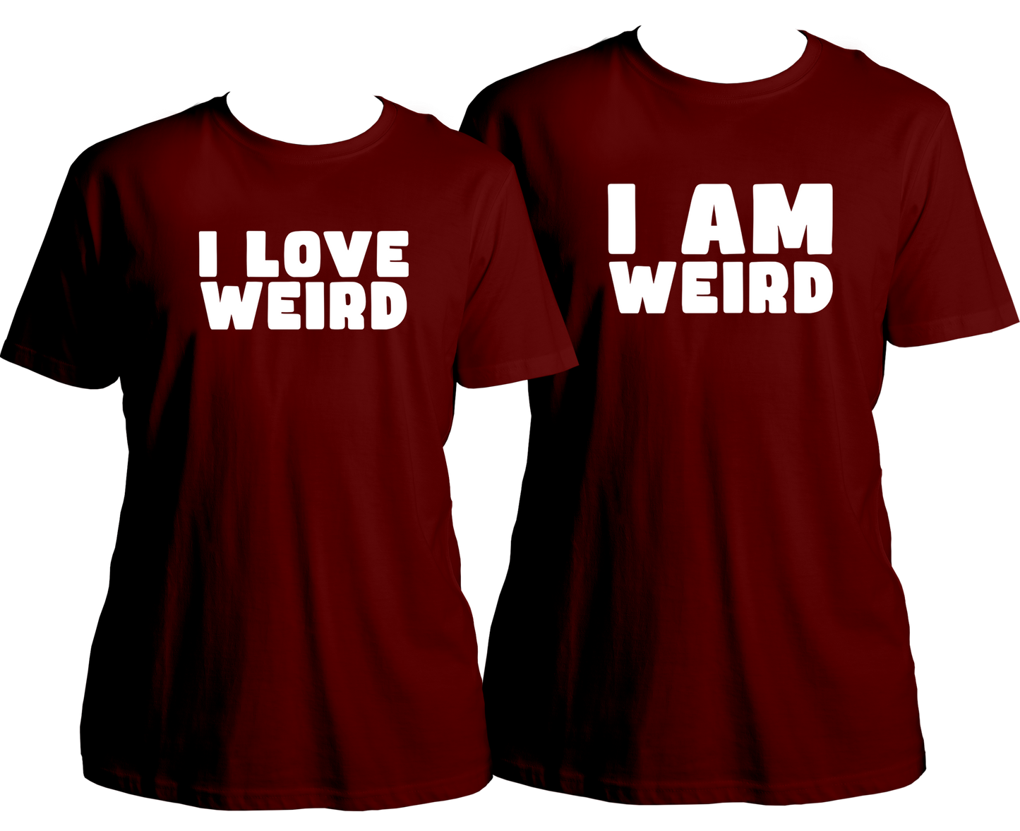 Celebrate love with our Weird Combo Unisex T-Shirts! Made for the best couples, these shirts are perfect for Valentine's Day or any special occasion. With quirky designs featuring cupids and the phrase "I love weird", these shirts are a fun and unique way to show your love for each other.