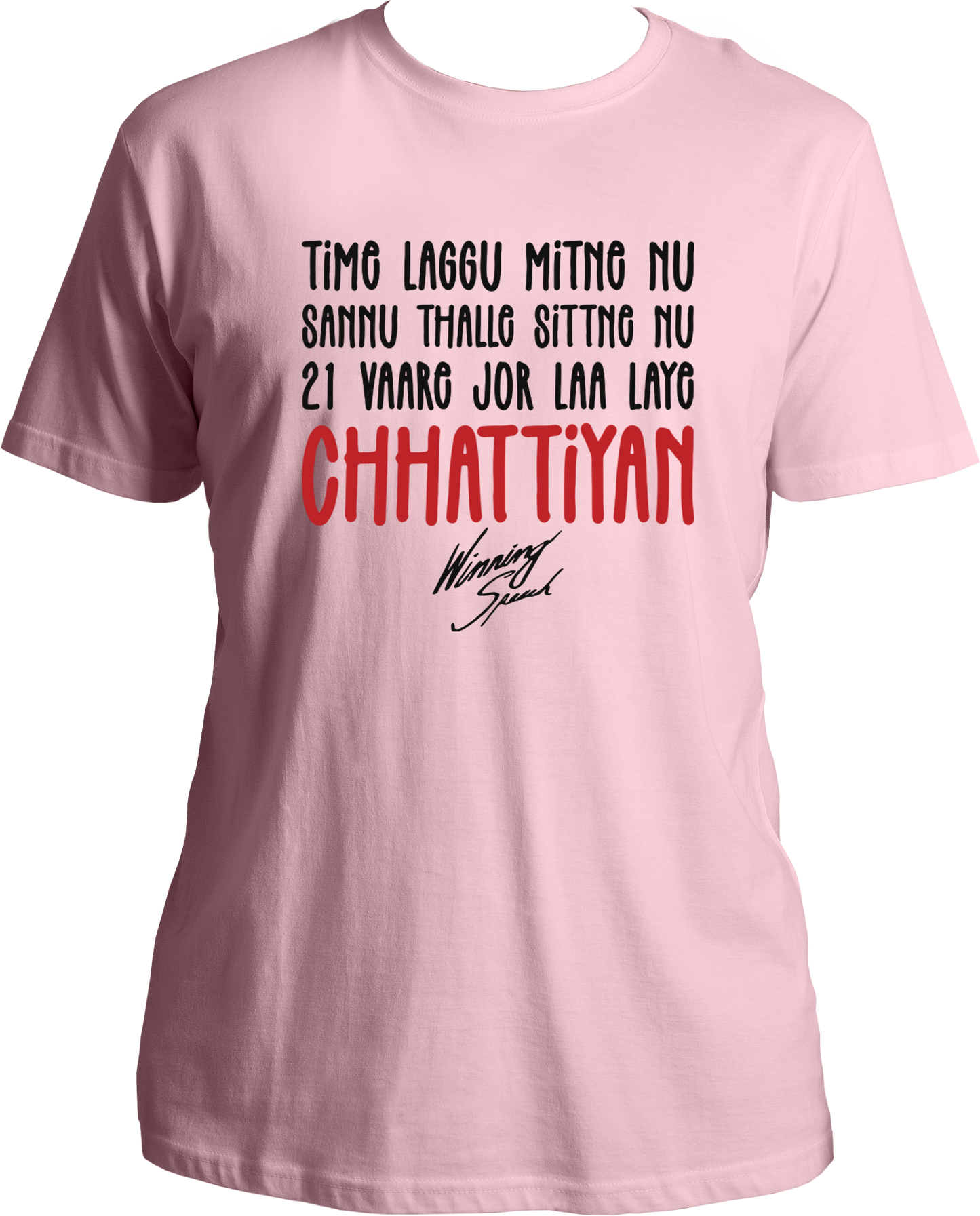 Winning Speech Karan Aujla unisex T-shirt with bold lyrics design, ideal for Punjabi music fans and Aujla enthusiasts.