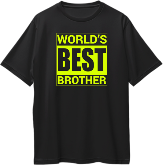 World’s Best Brother oversized t-shirt black for Rakhi gift