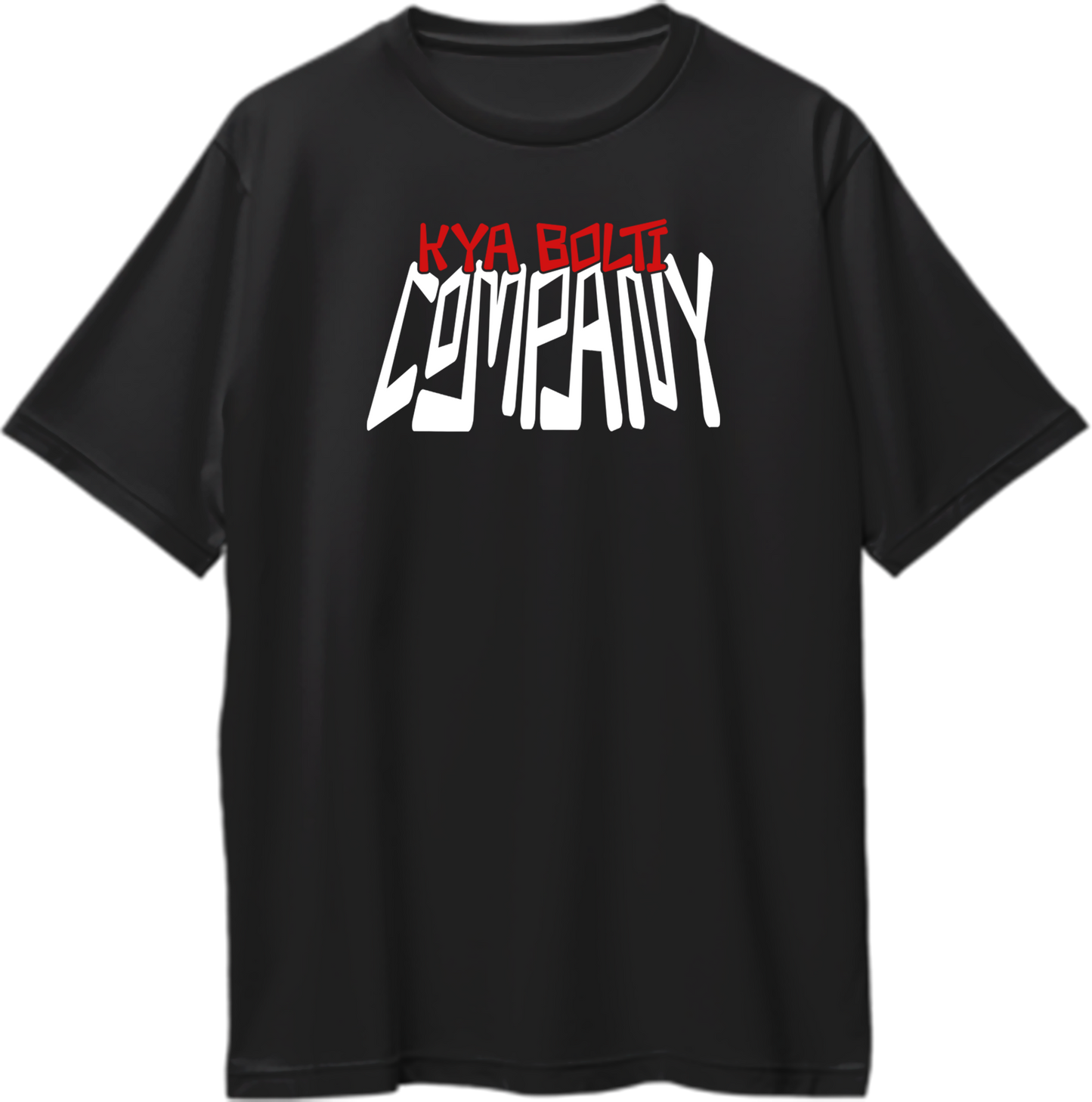 Front view of Kya Bolti Company Oversized Unisex T-Shirt featuring bold Emiway Bantai-inspired design.