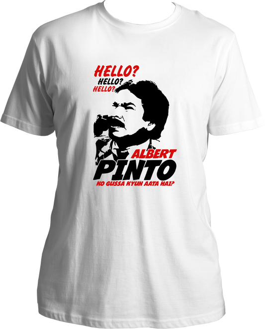 Introducing Albert Pinto's unisex t-shirt: made with pure cotton and featuring Satish Kaushi's legendary dialogue, it's perfect for fans of the veteran actor! Show your love and have some fun. The lightweight cotton blend fabric is easy to wear and breathe, allowing for all-day comfort. Plus, the unique design is sure to spark conversations among your friends and family.
