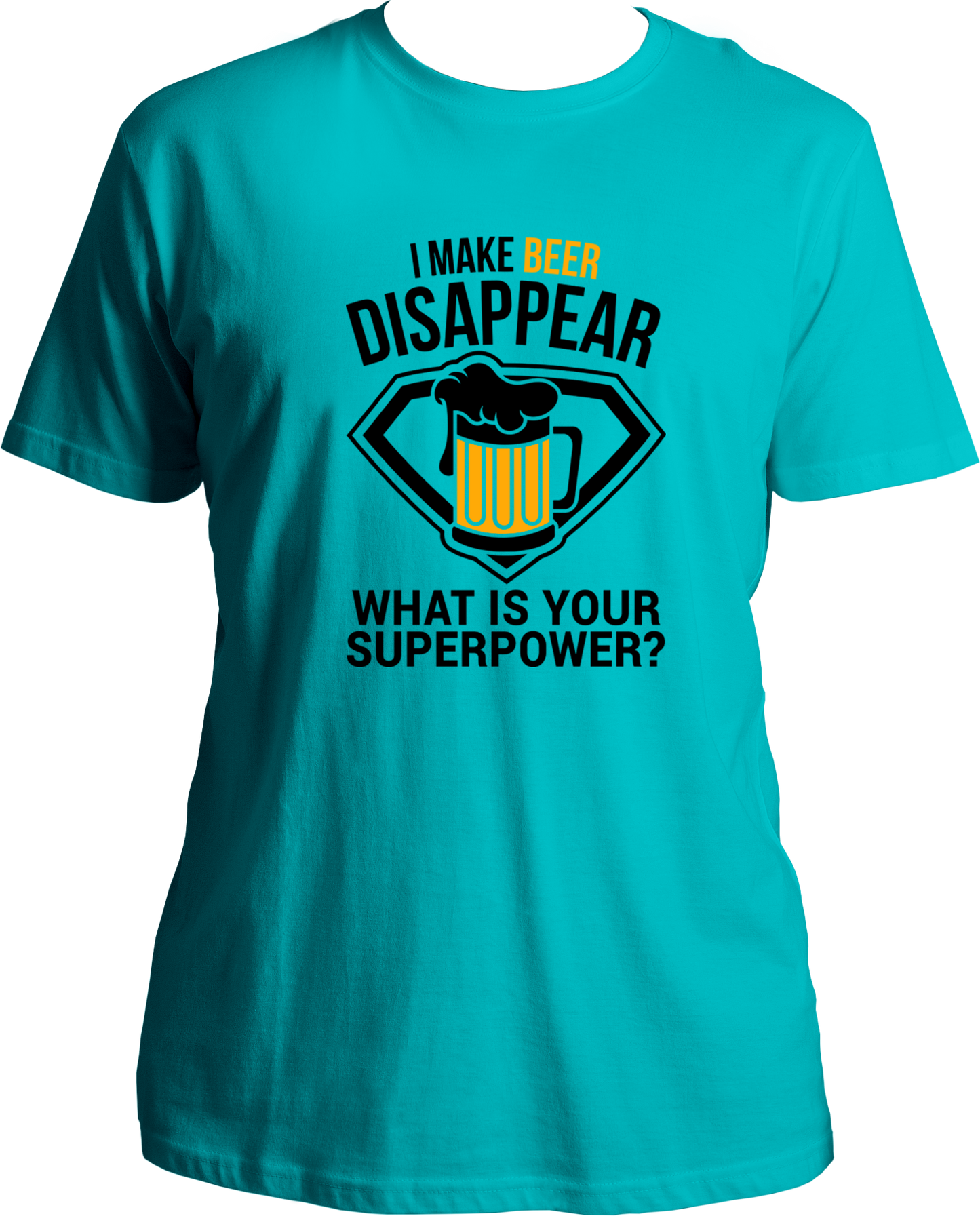 Beer Power Unisex Round Neck T Shirt. T-Shirts for all the beer lovers.