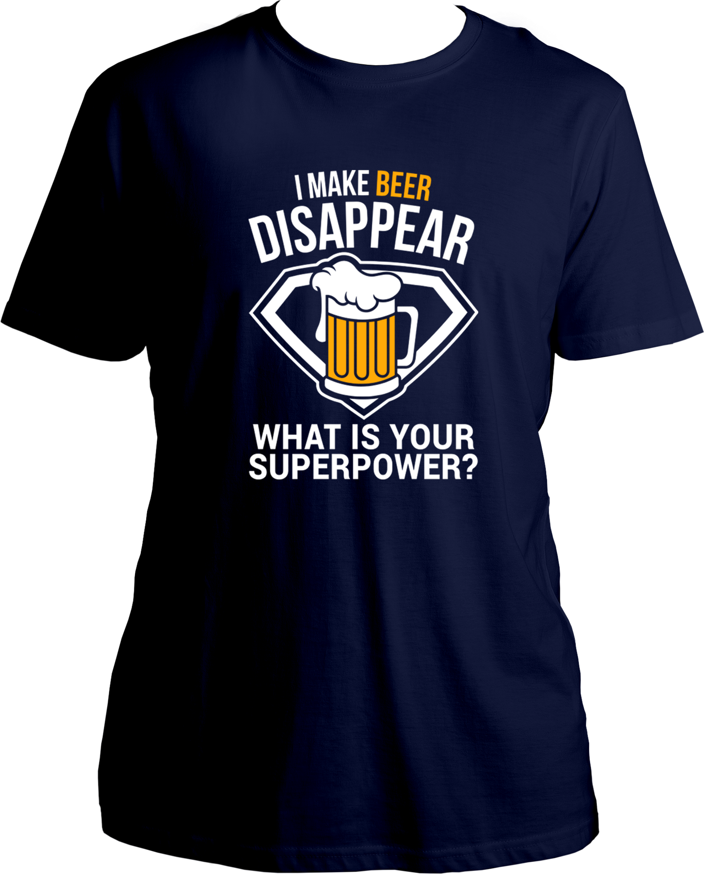 Beer Power Unisex Round Neck T Shirt. T-Shirts for all the beer lovers.