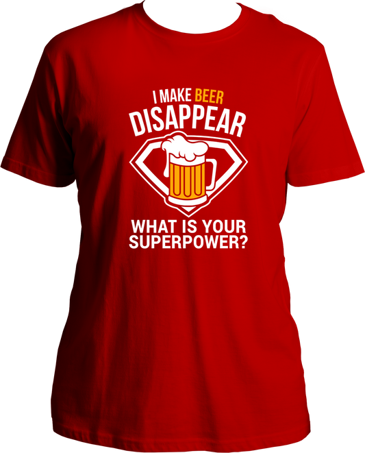 Beer Power Unisex Round Neck T Shirt. T-Shirts for all the beer lovers.
