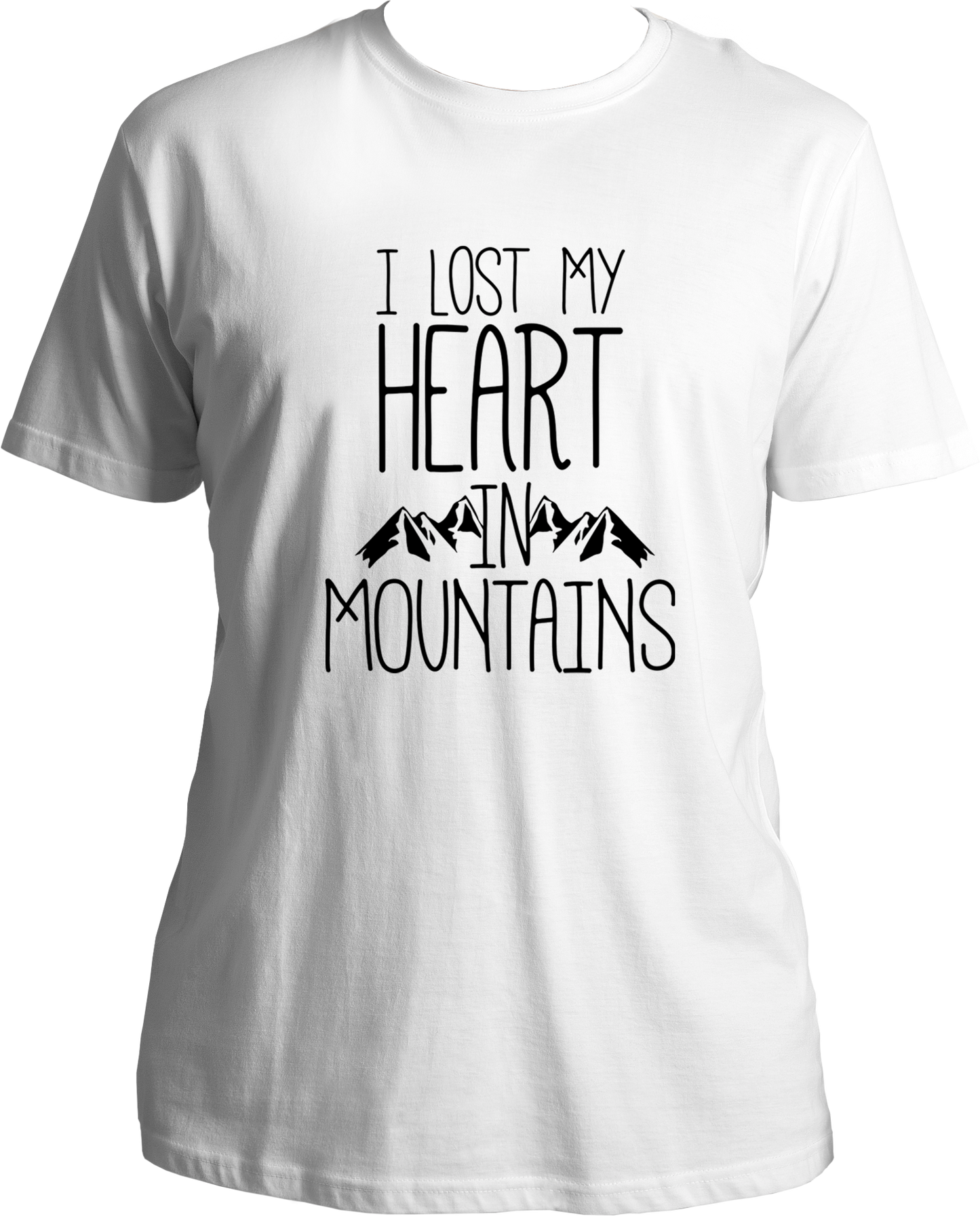 I Lost My Heart in Mountains Unisex Round Neck Cotton T-Shirt from Garrari.