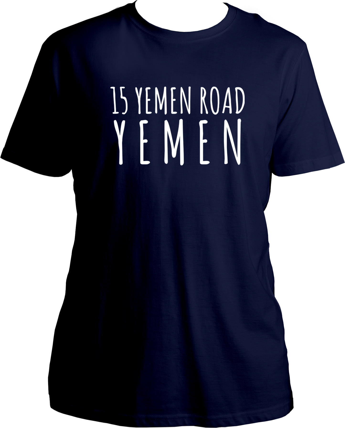 Welcome to our T-shirt haven, where nostalgia meets style! Introducing our Round Neck T-shirt under the TV Shows category, paying homage to the iconic sitcom, F.R.I.E.N.D.S. Get ready to relive the laughter with our "15 Yemen Road Yemen" tee, inspired by that hilarious Chandler moment that still has fans in stitches.