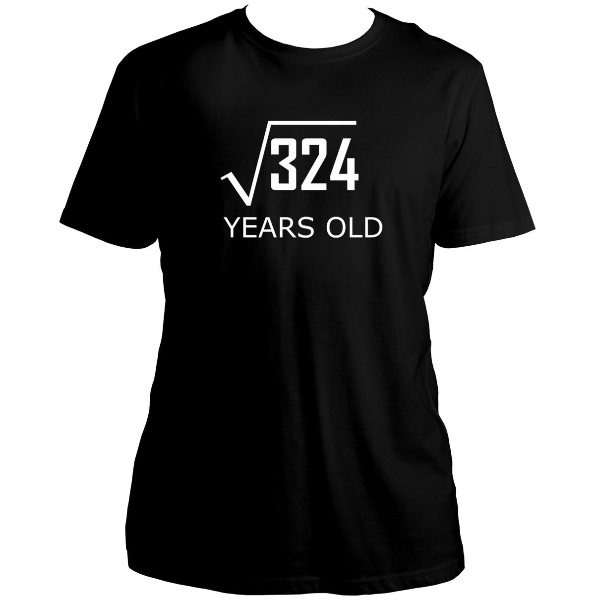 Black 18 Years Old Birthday Unisex T-Shirt by Garrari for an 18th birthday celebration