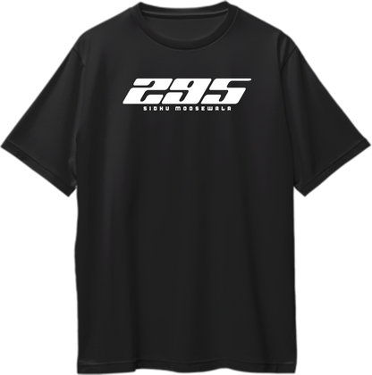 295 moosewala inspired oversized black t shirt punjabi fan streetwear