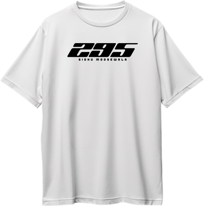 295 moosewala inspired oversized wihte t shirt punjabi fan streetwear