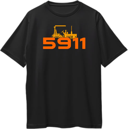 "Front view of 5911 Sidhu Moose Wala oversized unisex t-shirt featuring bold graphic."