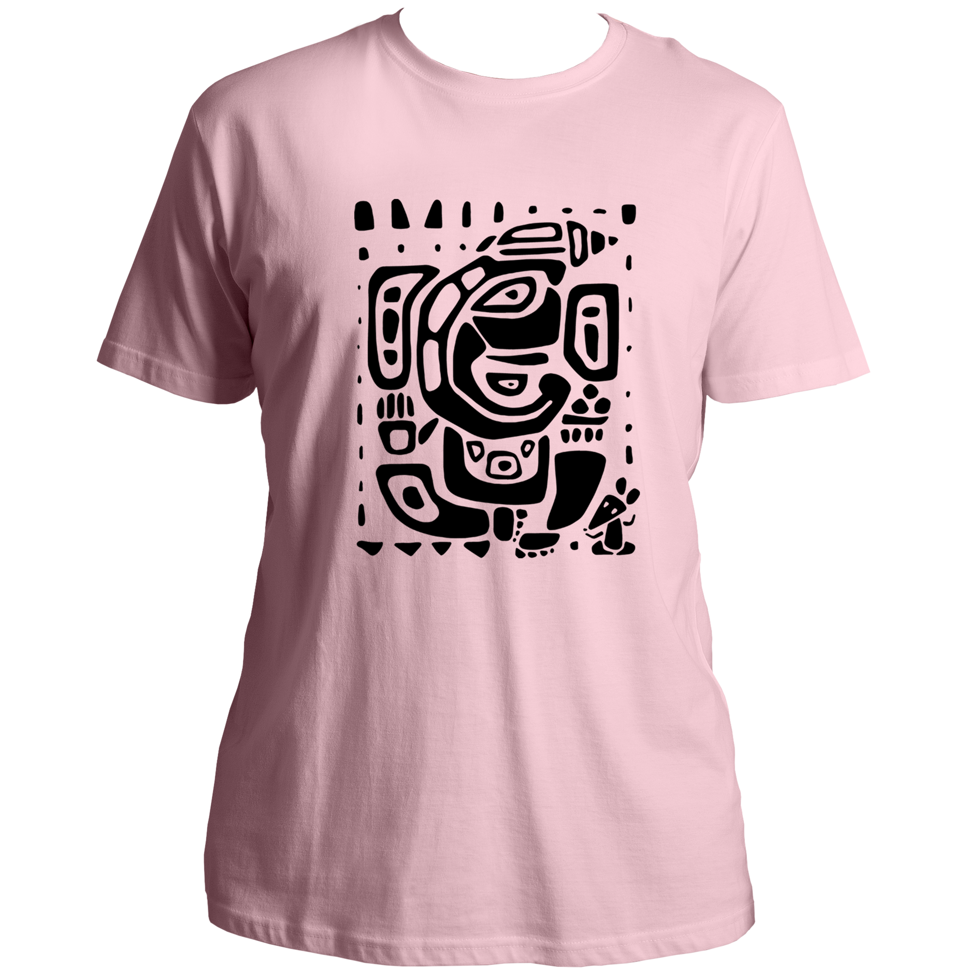 Vighnaharta Ganpati baby pink unisex T-shirt with abstract Ganesha artwork by Garrari