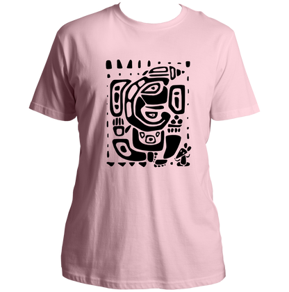 Vighnaharta Ganpati baby pink unisex T-shirt with abstract Ganesha artwork by Garrari