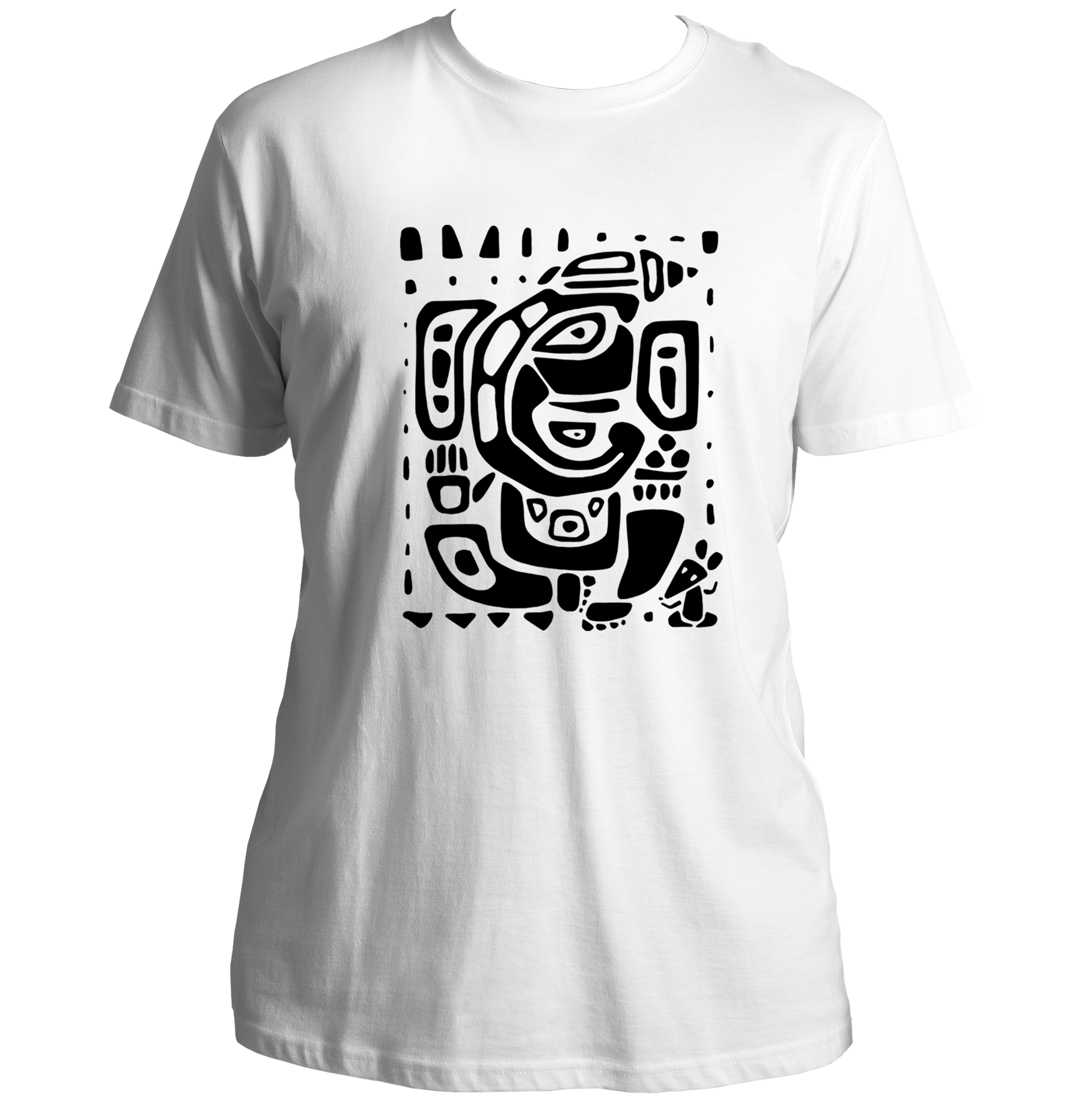 Vighnaharta Ganpati white unisex T-shirt with abstract Ganesha artwork by Garrari