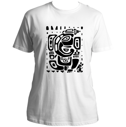 Vighnaharta Ganpati white unisex T-shirt with abstract Ganesha artwork by Garrari