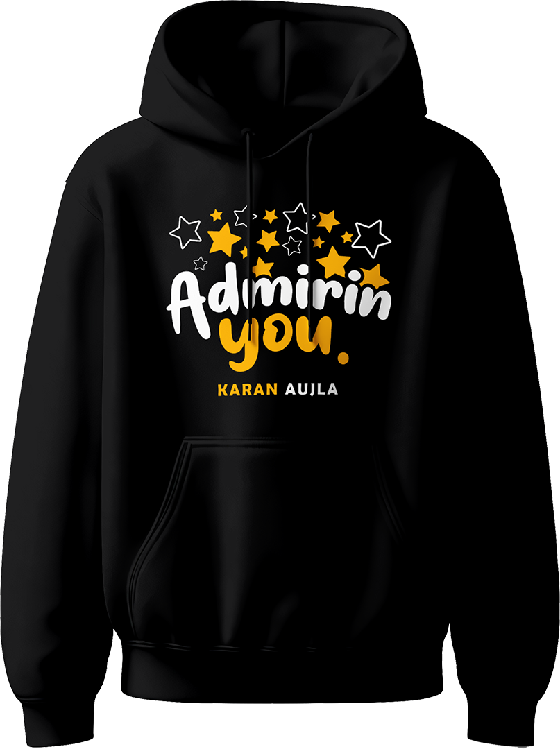 Admirin' You Karan Aujla Unisex Hoodie with bold design inspired by Karan Aujla’s hit track, perfect for concerts and fans of Punjabi music.