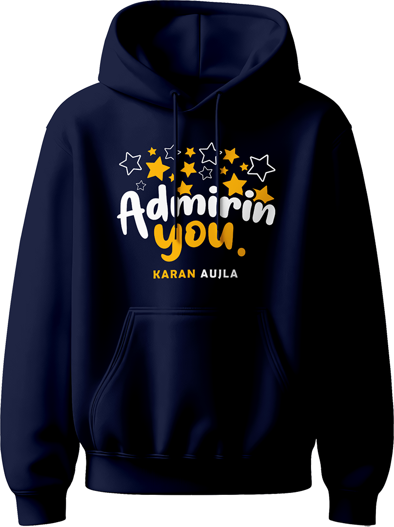 Admirin' You Karan Aujla Unisex Hoodie with bold design inspired by Karan Aujla’s hit track, perfect for concerts and fans of Punjabi music.