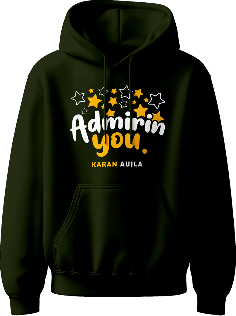 Admirin' You Karan Aujla Unisex Hoodie with bold design inspired by Karan Aujla’s hit track, perfect for concerts and fans of Punjabi music.