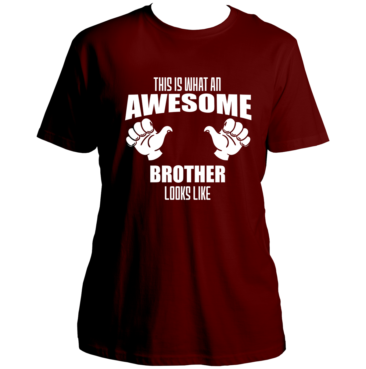 Black Awesome Brother Unisex T-Shirt with contrasting brother quote graphic